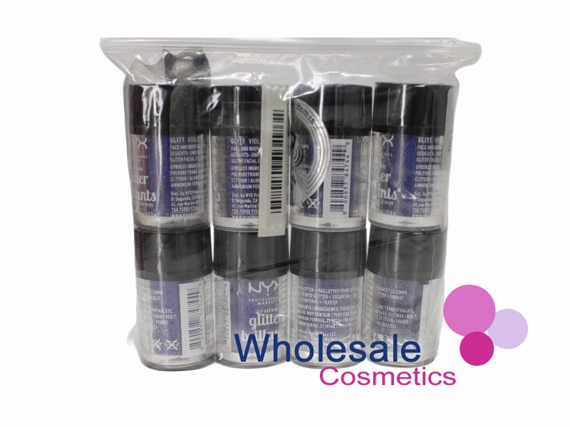 8 x NYX Professional Makeup Face & Body Glitter - 11 VIOLET